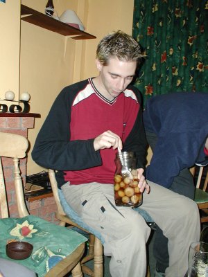 Sean and his first pickled onion for ages
